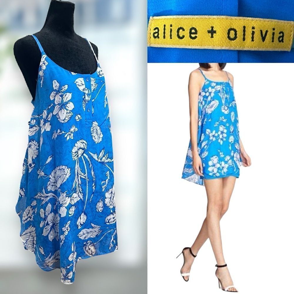 ALICE + OLIVIA Ladybug Garden Floral Mini Dress Size M
